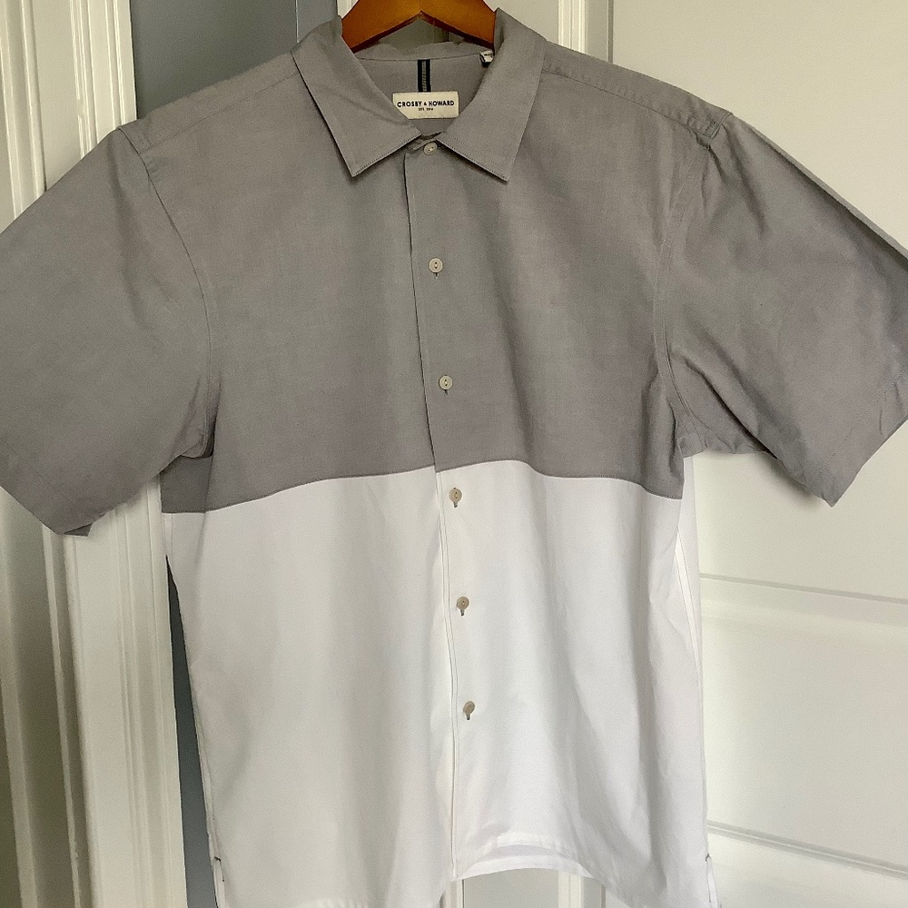 Mens short sleeve button down shirt